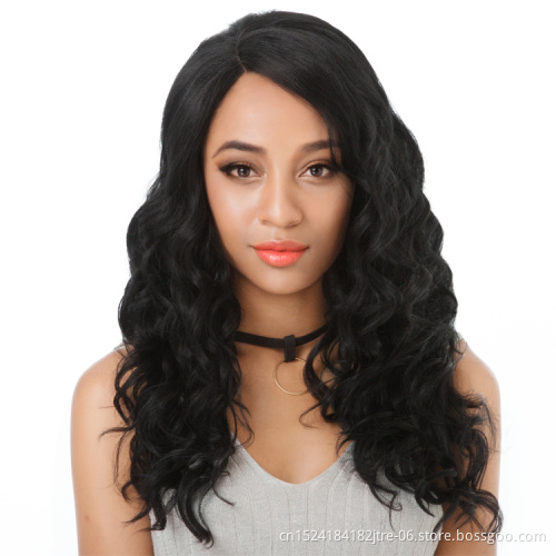 long side part shaggy wavy synthetic wig, 24 inches synthetic lace front wig red star wavy synthetic wig